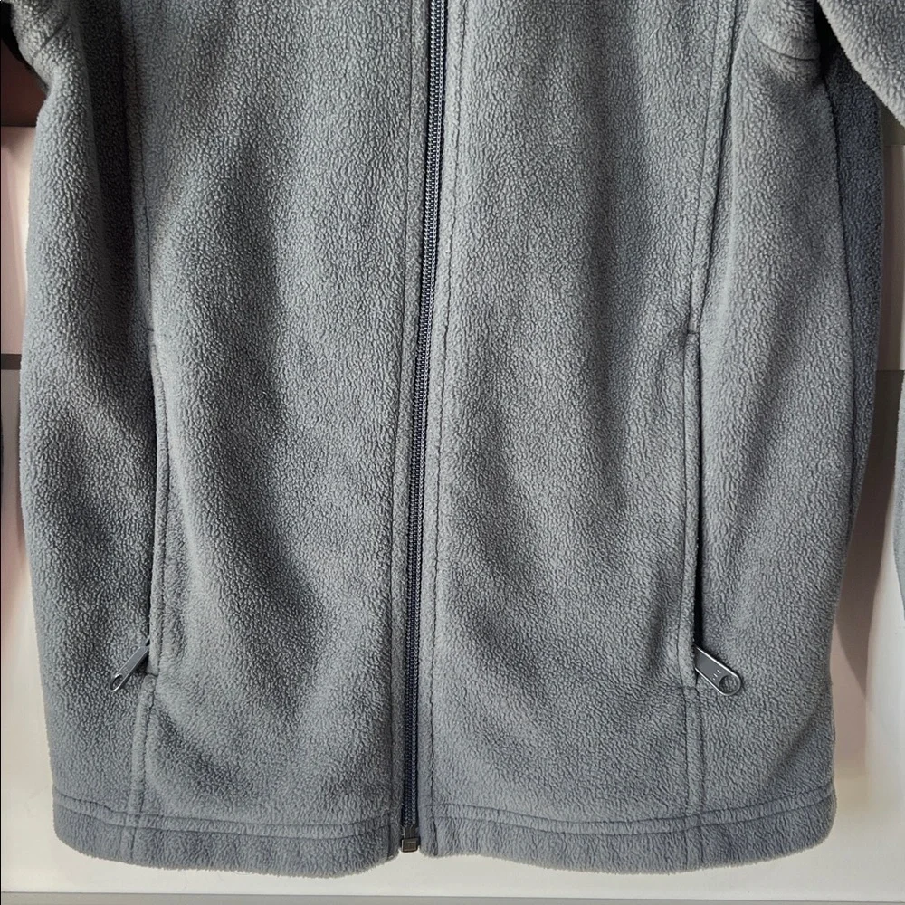 Columbia Gray Full-Zip Fleece Jacket Youth Small
